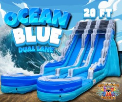 Ocean Blue 20FT Dual Lane Slide (Wet or Dry)